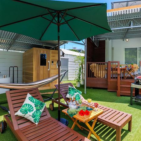 新規オープン サウナ Bbq ジャグジー付き 最大7名 無料駐車場4台 ビーチまで車で5分 Sky House Villa Uruma Eksteriør bilde